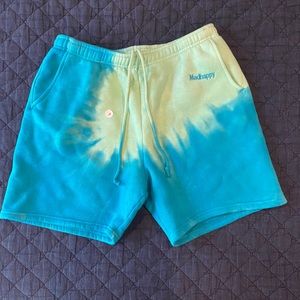 MADHAPPY green/turquoise tie dye shorts